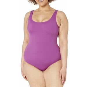 Amazon Essentials Women's One-Piece Coverage Swimsuit Violet Women’s 6X NWT